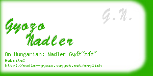 gyozo nadler business card